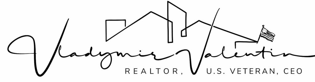 Minimalist black and white logo for a realtor named Mig.